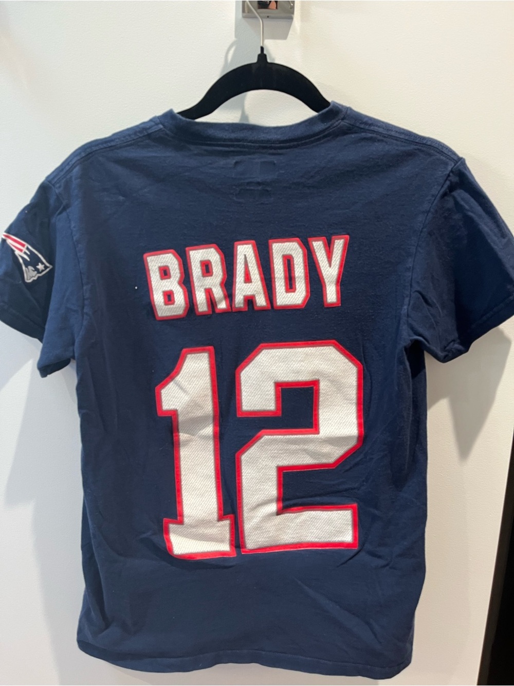 Tom Brady Navy Blue Women's Jersey Tee - #12